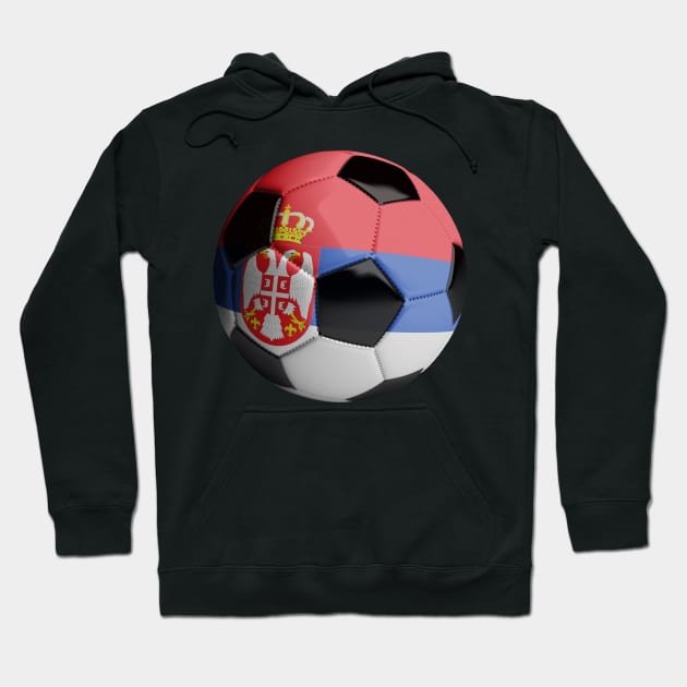 Serbia Soccer Ball Hoodie by reapolo